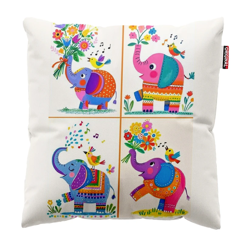 کوسن کودک پاد آفرین مدل فیل کوچولو کد 091 سایز 30*30 سانتی متر