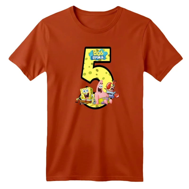 تی شرت آستین کوتاه بچگانه مدل باب اسفنجی کد ۷