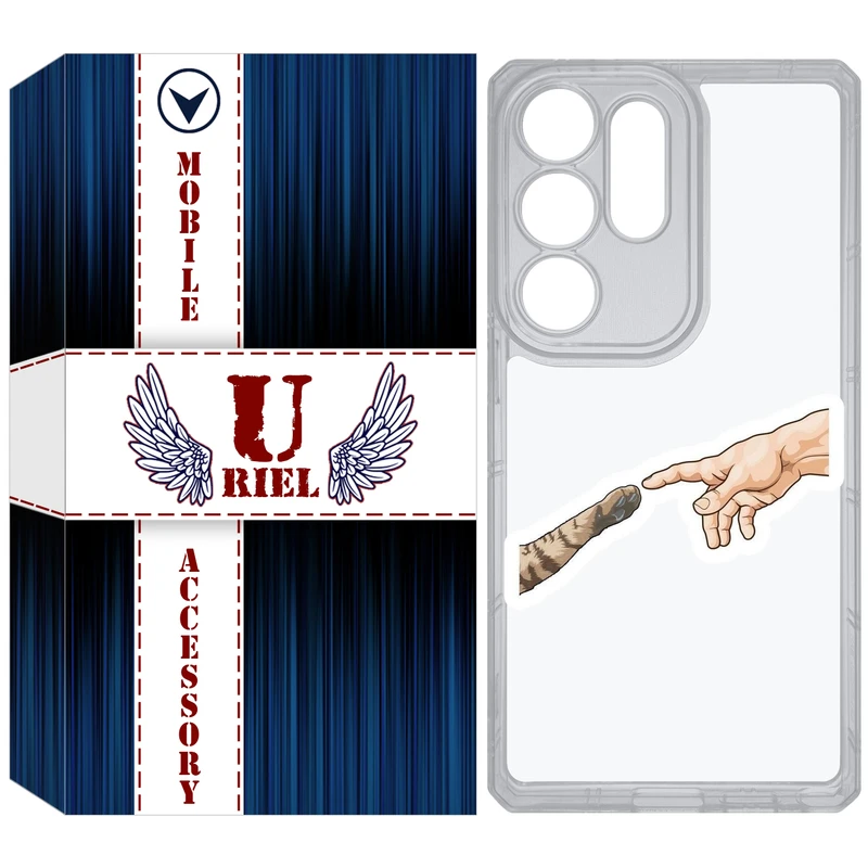کاور یوریل مدل Clear کد 94 طرح دست گربه مناسب برای گوشی موبایل سامسونگ Galaxy S25 Ultra