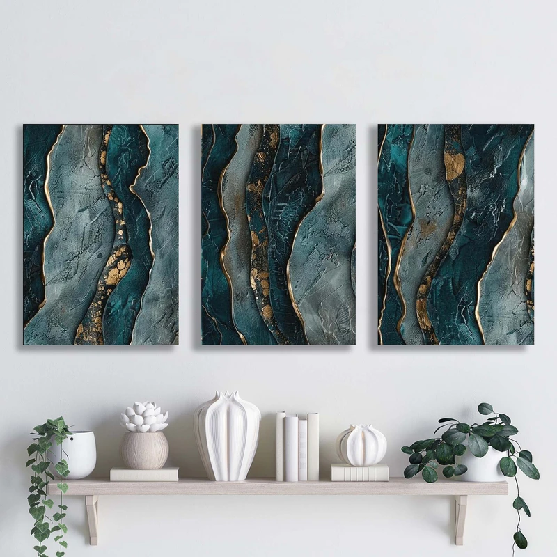 تابلو شاسی آتریسا مدل آبستره ATA118 مجموعه سه عددی