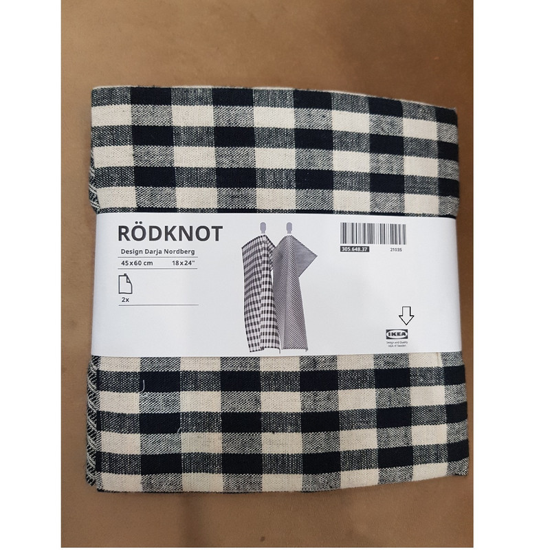 دستمال آشپزخانه ایکیا مدل RÖDKNOT کد 64837 مجموعه دو عددی دستمال آشپزخانه ایکیا مدل RÖDKNOT کد 64837 مجموعه دو عددی