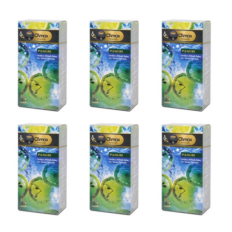 کاندوم  خاردار و تاخیری کلایمکس مدل Pleasure 8 شش بسته 12 عددی 