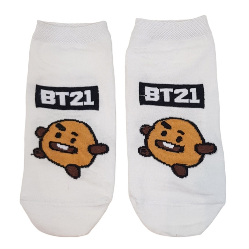 جوراب زنانه مدل شوکی BTS bt21 army