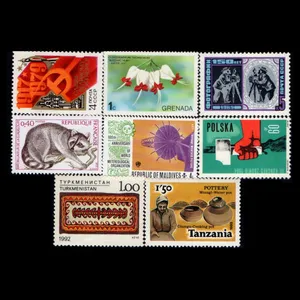 تمبر یادگاری مدل خارجی مجموعه 8 عددی 