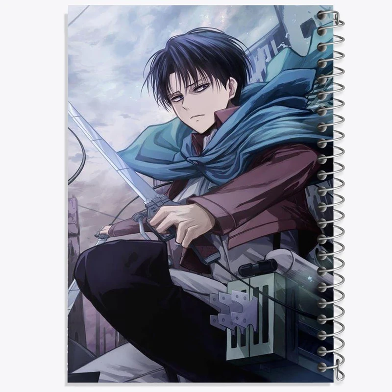 دفتر شطرنجی 50 برگ خندالو طرح لیوای و میکاسا انیمه اتک آن تایتان Attack on Titan کد 10983