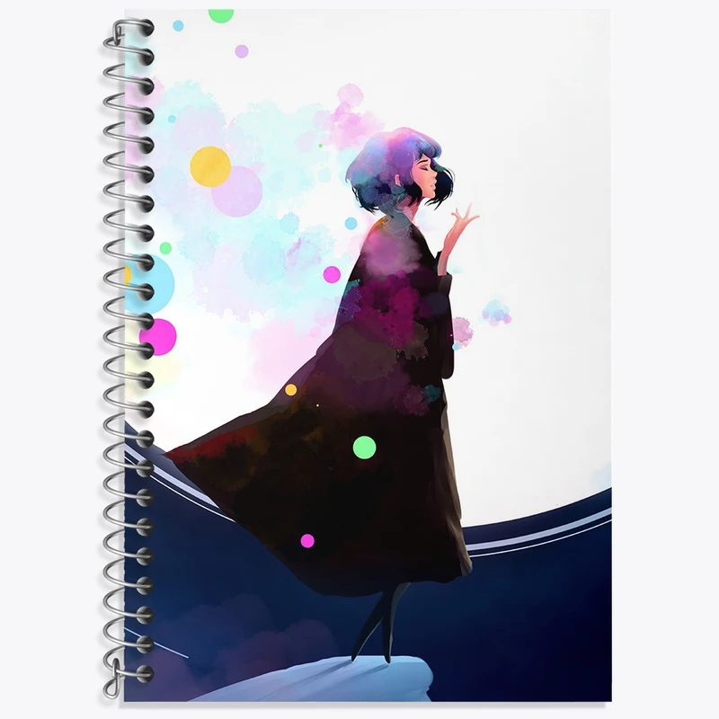 دفتر زبان 50 برگ خندالو مدل دو خط طرح بازی گریس (Gris) کد 35537