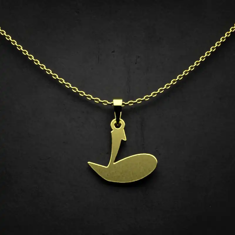 گردنبند طلا 18 عیار زنانه مدوپد مدل حرف ط کد I3-1-1607