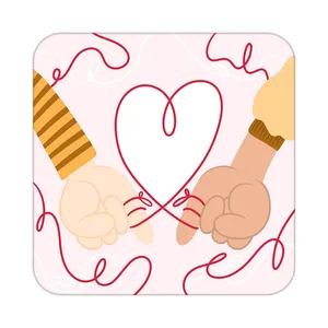 زیر لیوانی کاکتی طرح عاشقانه مدل mp38030