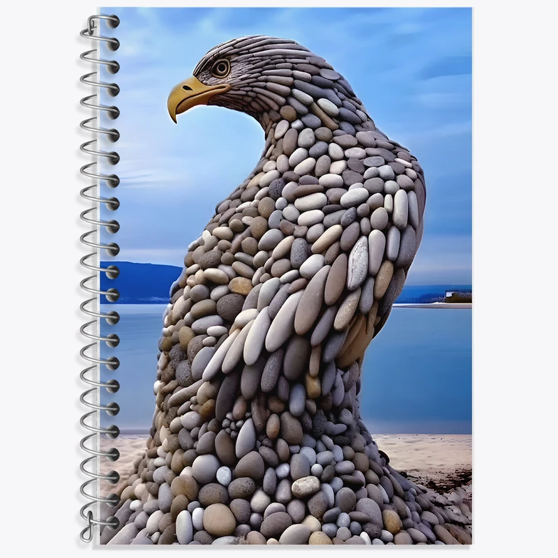 دفتر لغت 50 برگ خندالو طرح عقاب سنگی کد F7619