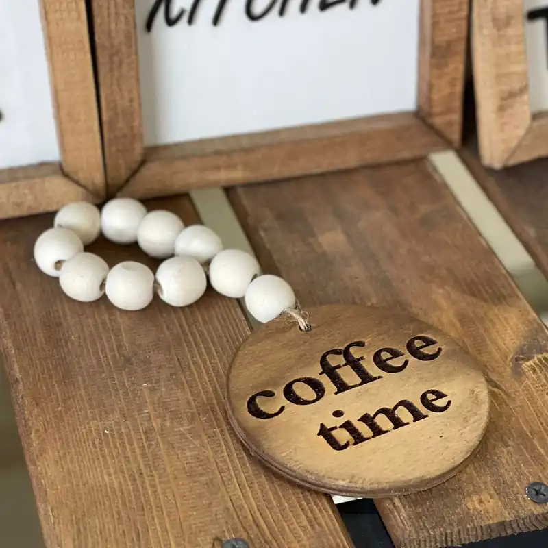 آویز تزیینی طرح مهره coffee time