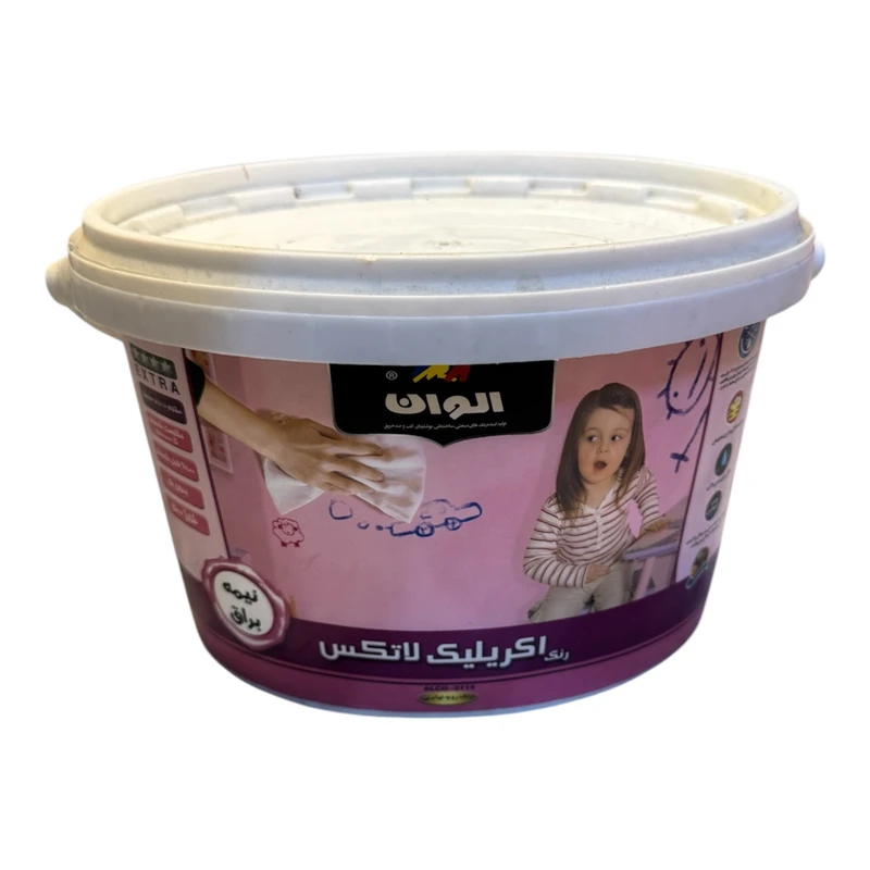 رنگ اکریلیک لاتکس سفید الوان کد 500 حجم 4 لیتر