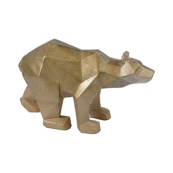 مجسمه بتنی مدل مدرن خرس اوریگامی
