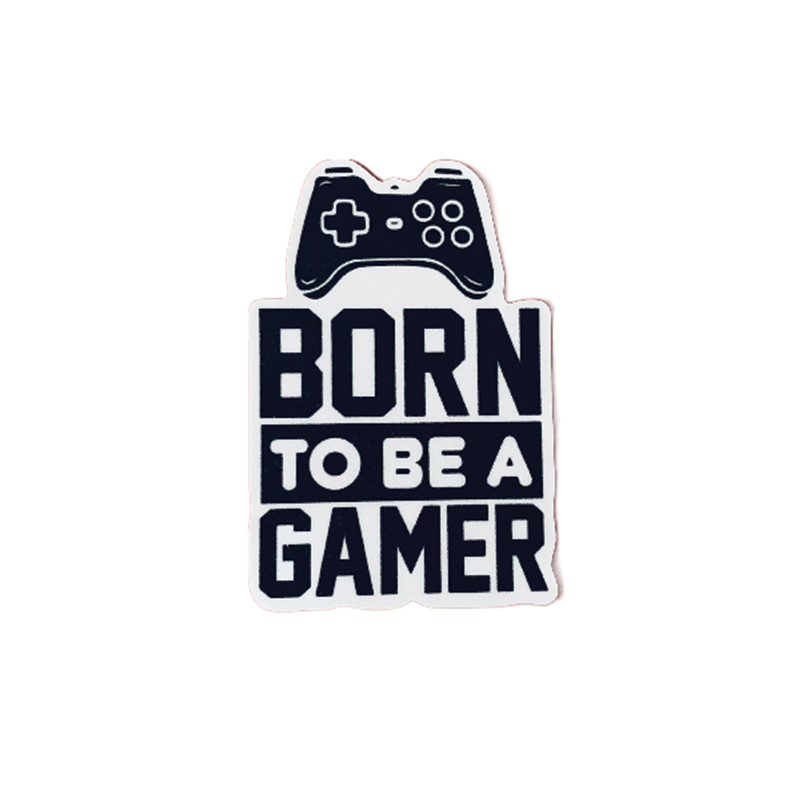 استیکر لپتاپ طرح born to be a gamer کد 050