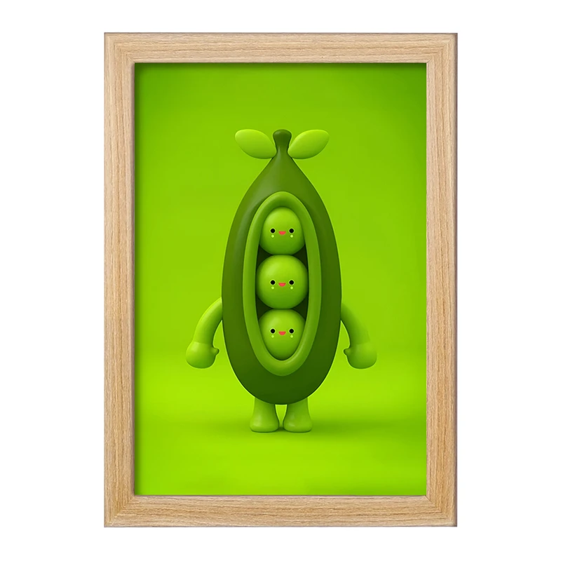 تابلو خندالو مدل نخودفرنگی بامزه کد F3357