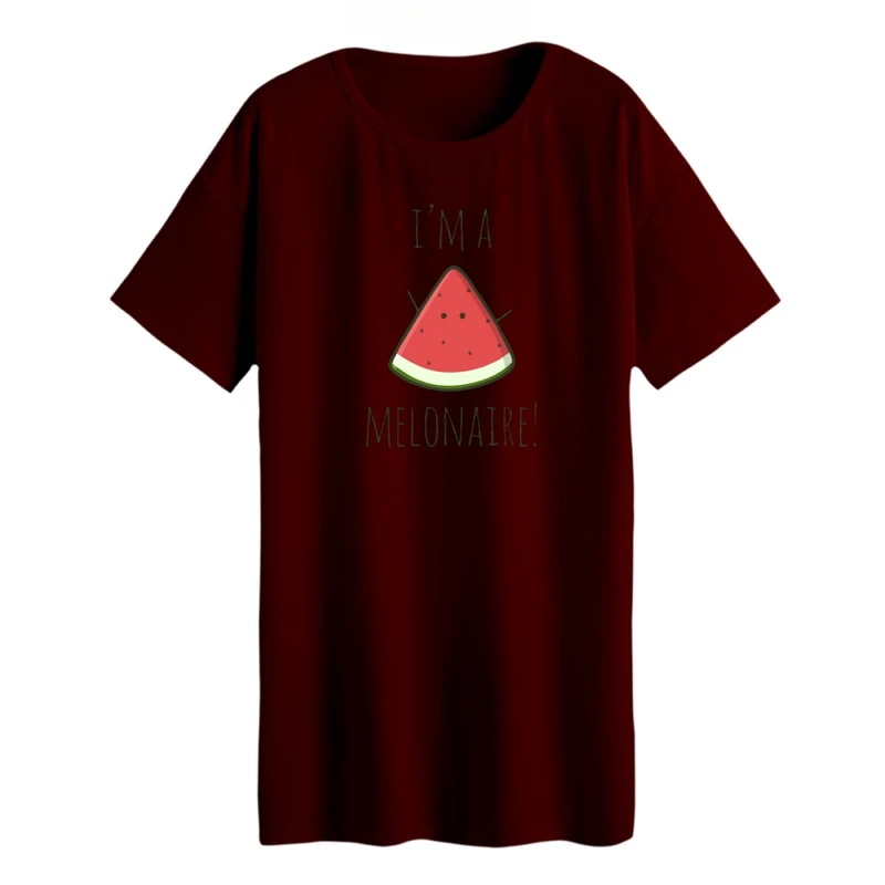 تی شرت لانگ زنانه مدل هندوانه یلدایی کد 17