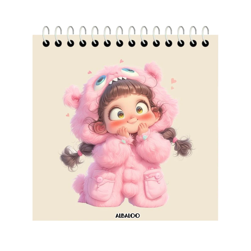 دفترچه یادداشت 50 برگ آلبالو مدل دخترانه فانتزی کد 4061