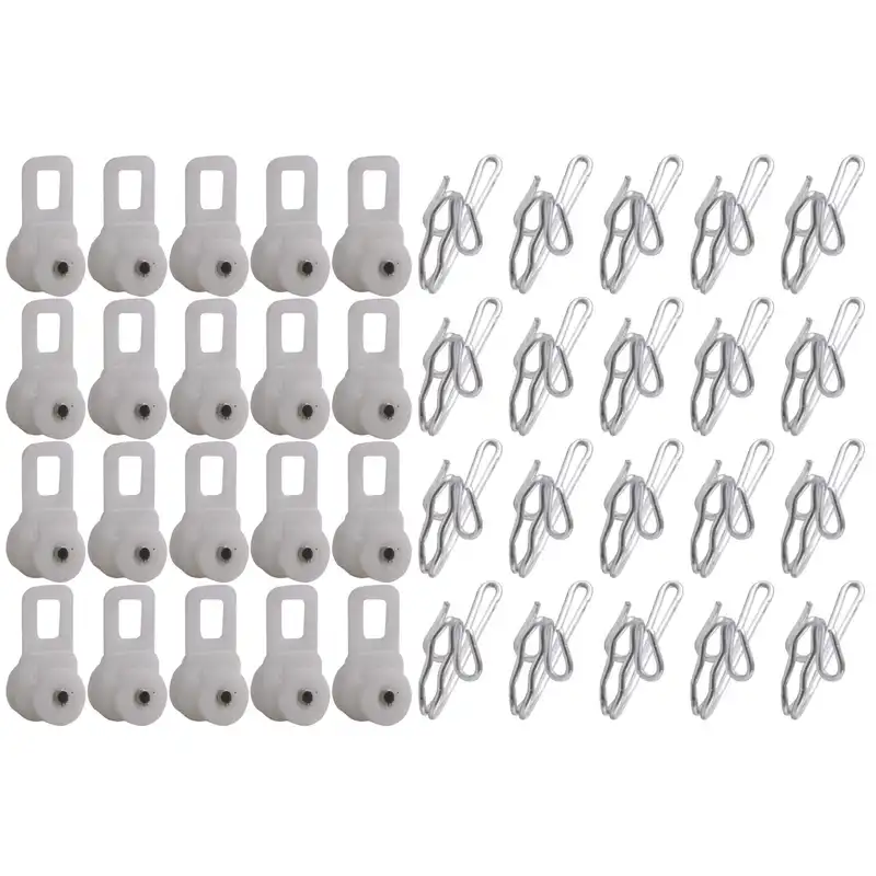 گیره و هوکس پرده مدل BARBOARIIN BB03 مجموعه 40 عددی