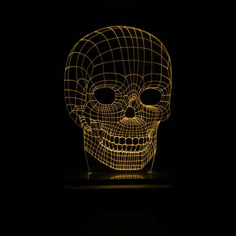 چراغ خواب طرح اسکلت جمجمه مدل کلید دار
