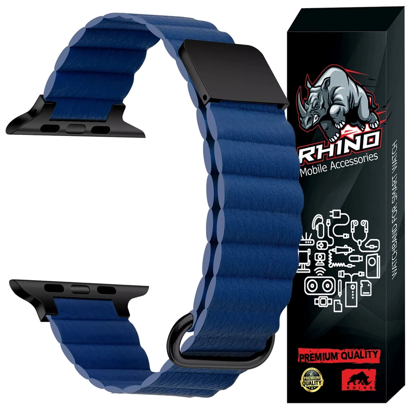 بند راینو مدل Leather Loop مناسب برای اپل واج سری 10 46 میلی متری