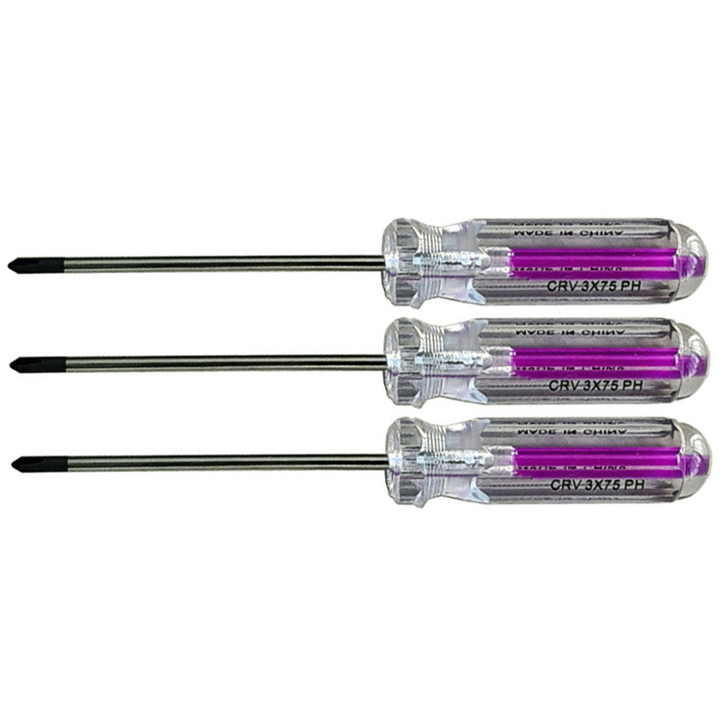 پیچ گوشتی چهارسو میکس مدل HT -003x75 مجموعه سه عددی