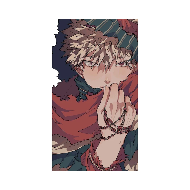 استیکر لپ تاپ و موبایل مدل انیمه طرح مدرسه قهرمانانه من کاتسوکی باکوگو My Hero Academia Katsuki Bakugo کد 3618