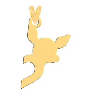 آویز گردنبند طلا 18 عیار زنانه فرشته مدل گوساله  WNL-000409