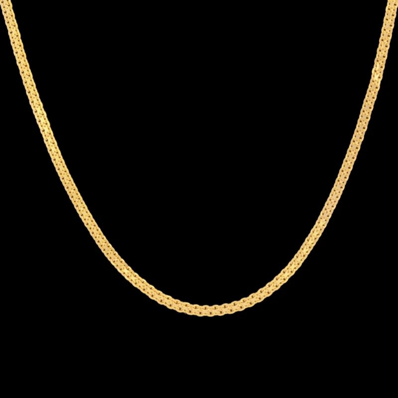 زنجیر طلا 18 عیار زنانه جواهری بصیر مدل بیزمارک کد DK035 40cm