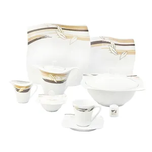 سرویس غذاخوری91 پارچه چینی زرین ایران سری آسترو مدل اسکای 