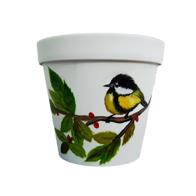 گلدان طرح پرنده