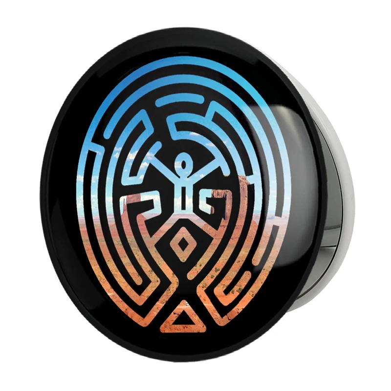 آینه جیبی خندالو طرح سریال وست ورلد West World مدل تاشو کد 10201 