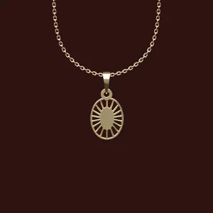 گردنبند طلا 18 عیار زنانه مدوپد مدل هندسی کد X2-1-1212