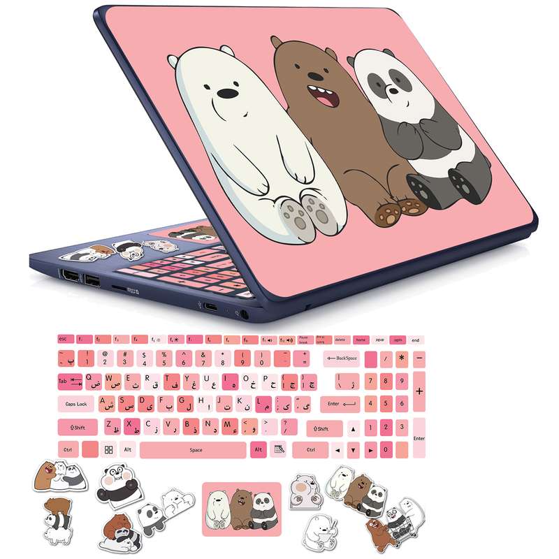 استیکر لپ تاپ مدل panda kheng 06 مناسب برای لپ تاپ 15 تا 17 اینچ به همراه برچسب حروف فارسی کیبورد استیکر لپ تاپ مدل panda kheng 06 مناسب برای لپ تاپ 15 تا 17 اینچ به همراه برچسب حروف فارسی کیبورد