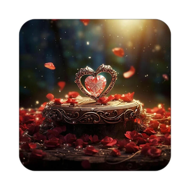 زیر لیوانی کاکتی مدل عاشقانه کد mp12416