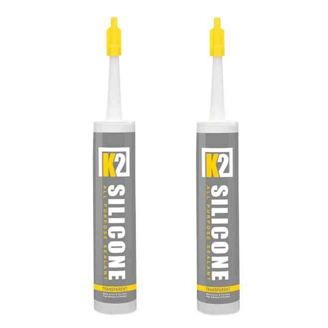 چسب سیلیکون کاسپین مدل SILICON K2 حجم 300 میلی لیتر مجموعه 2 عددی