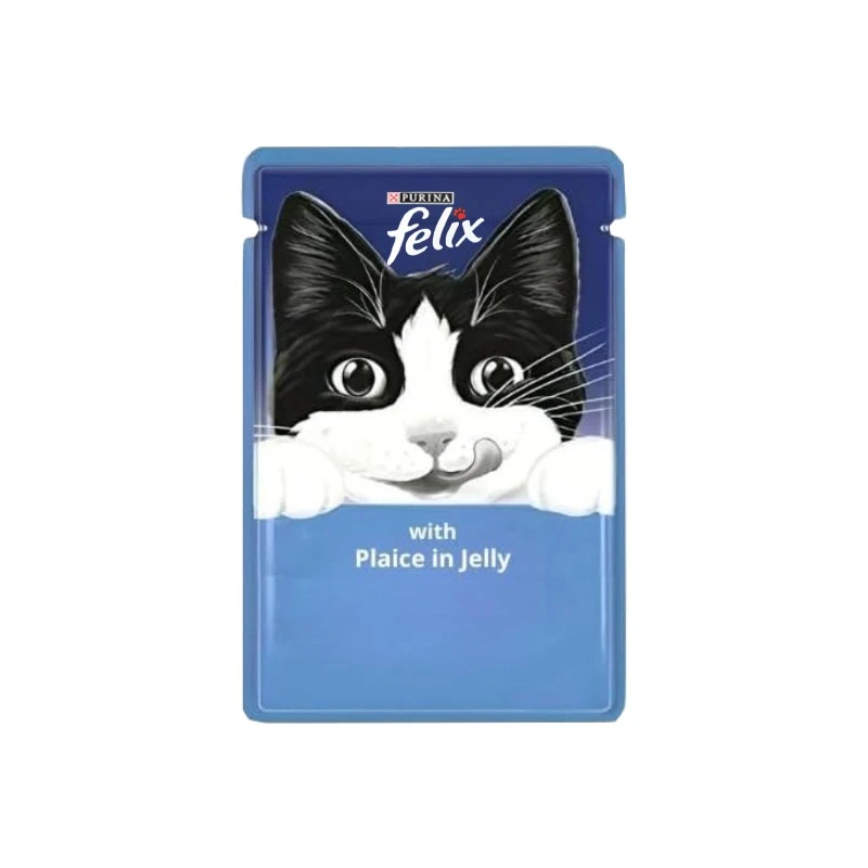 پوچ گربه بالغ فلیکس مدل Plaice in Jelly طعم ماهی حلوا وزن 85 گرم