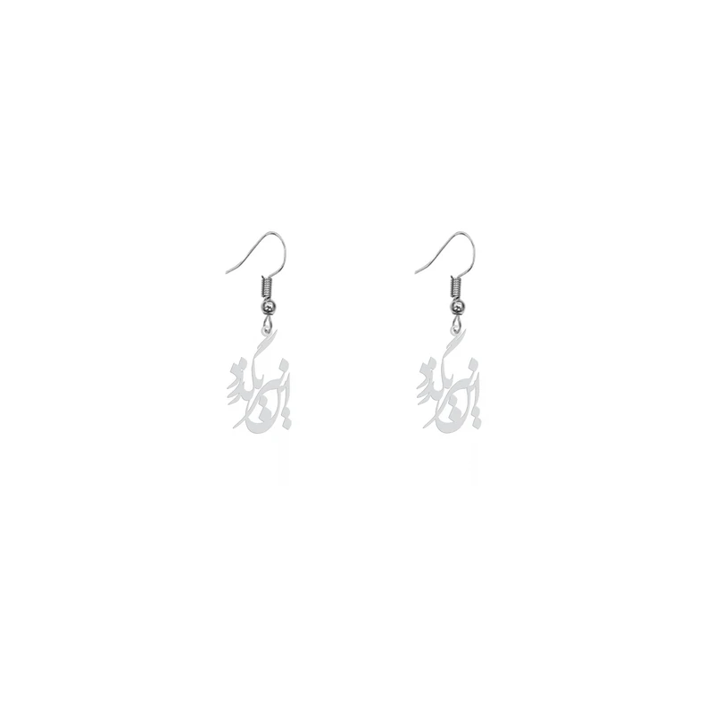 گوشواره نقره زنانه هایکا طرح این نیز بگذرد مدل n.ha333