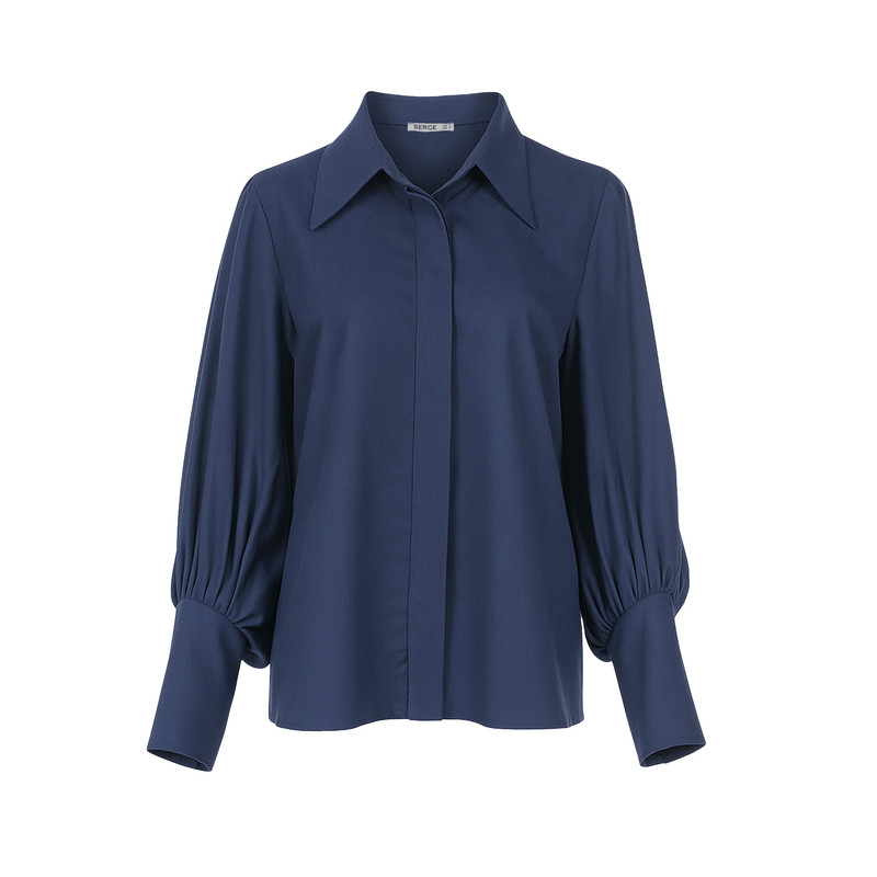 شومیز آستین بلند یقه انگلیسی زنانه سرژه مدل 207374