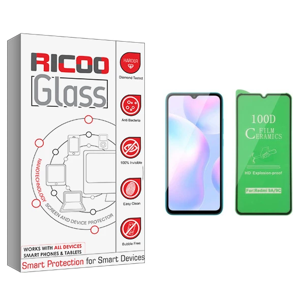 محافظ صفحه نمایش سرامیکی ریکوو مدل +HD مناسب برای گوشی موبایل شیائومی Redmi 9A