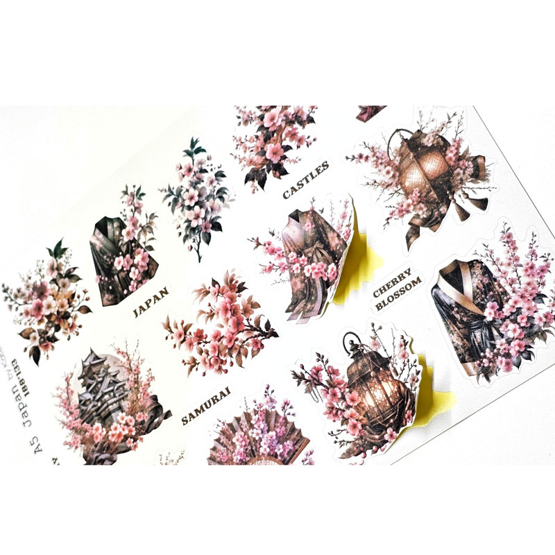 برچسب کاترینکا طرح برش خورده بولت ژورنال و اسکرپ بوک مدل Japan کد A5