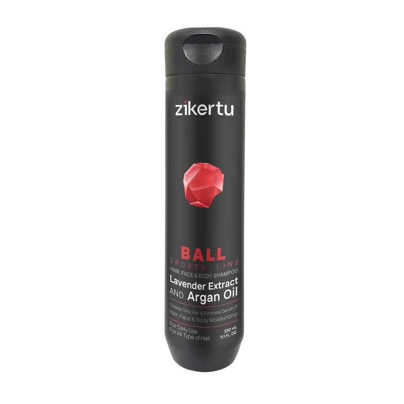 شامپو مو زیکرتو مدل Ball Sport Line سری اسطوخودوس و روغن آرگان حجم 330 میلی لیتر