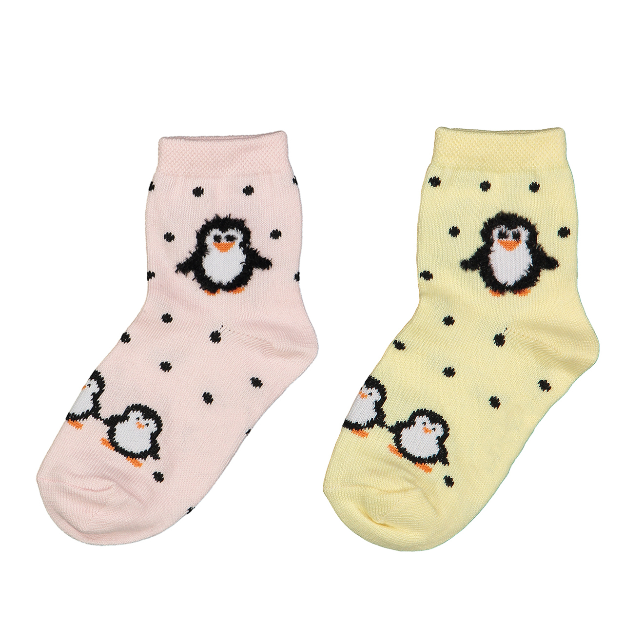 جوراب دخترانه مدل پنگوئن کد 12 مجموعه دو عددی