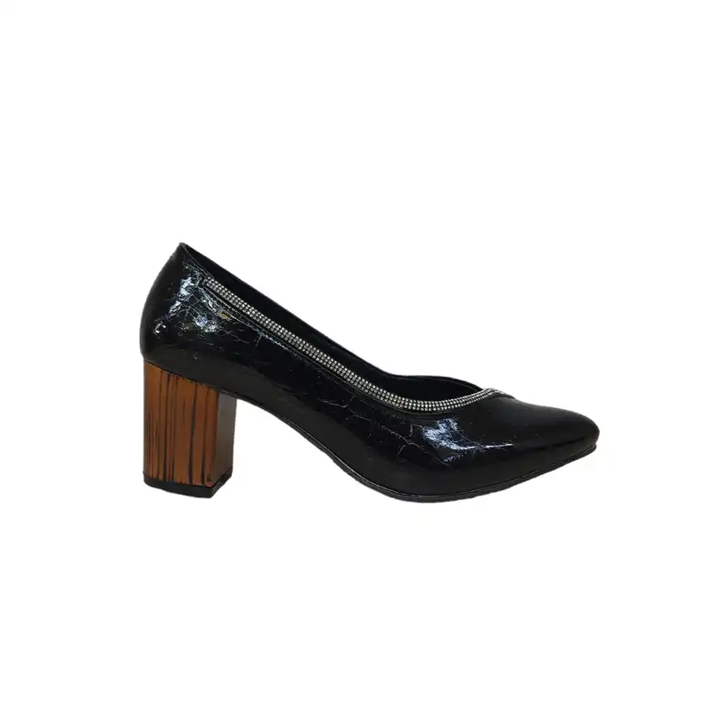 کفش زنانه مدل ZPON 02 نگین دار رنگ مشکی