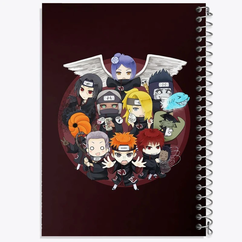 دفتر نت موسیقی 50 برگ خندالو مدل گروه اکاتسوکی انیمه ناروتو Naruto کد 11229