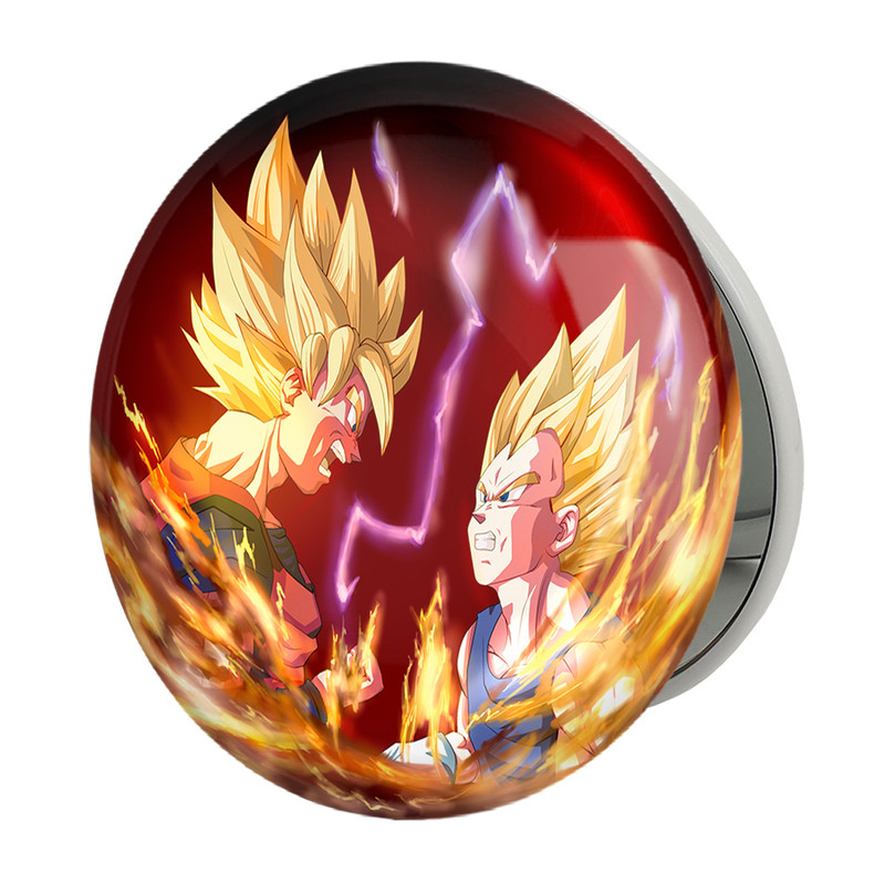 آینه جیبی خندالو طرح گوکو و وجیتا انیمه دراگون بال Dragon Ball مدل تاشو کد 12050 