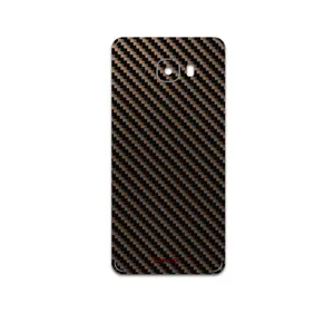 MAHOOT Glossy-Brown-Fiber Cover Sticker for Samsung Galaxy C7