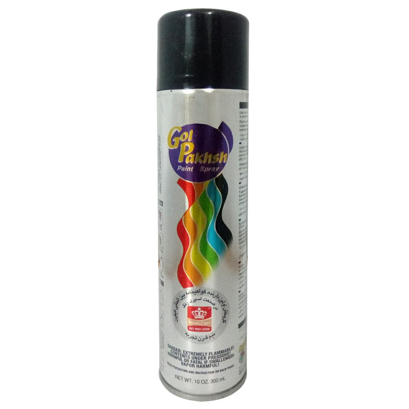 اسپری رنگ مشکی گل پخش کد 2023 مدل مات حجم 300 میلی لیتر