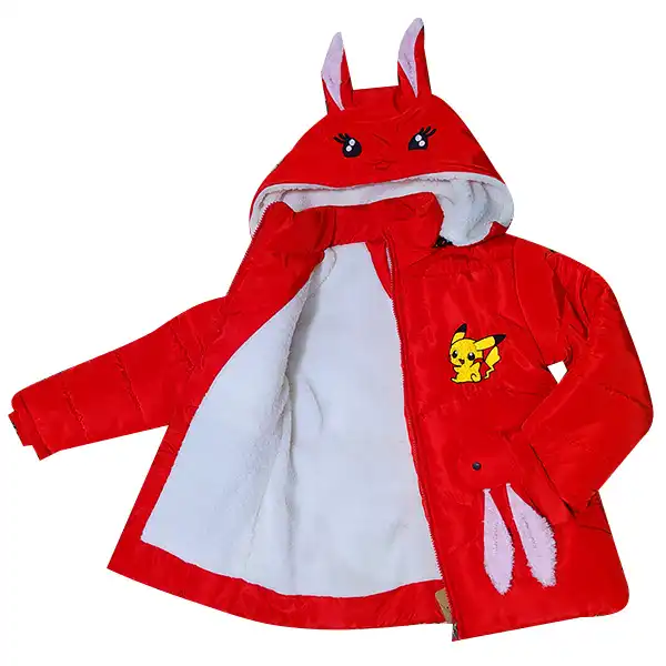 کاپشن نوزادی مدل خرگوشی رنگ قرمز