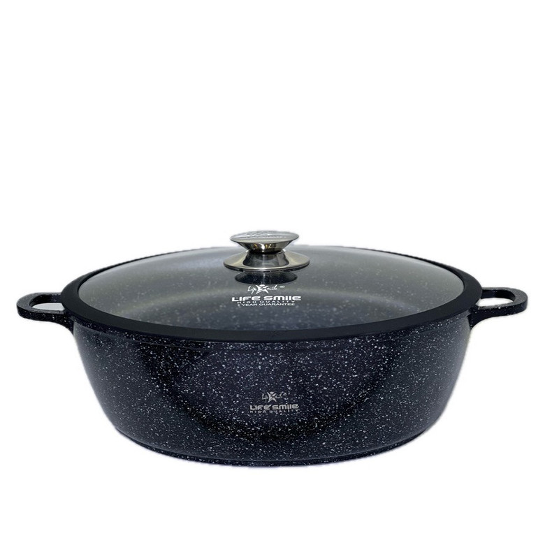 سرویس قابلمه و تابه گرانیتی 24 پارچه لایف اسمایل مدل LIFEP7S-24-BLACK