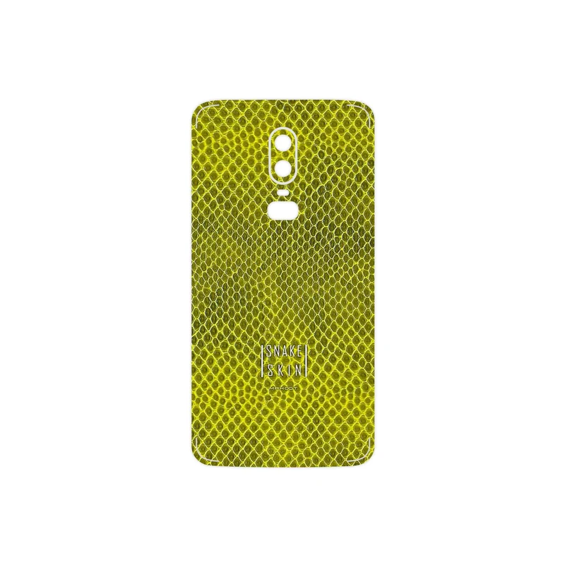 برچسب پوششی ماهوت مدل Yellow Snake Skin مناسب برای گوشی موبایل وان پلاس 6