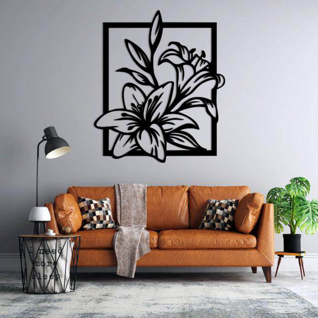 استیکر دیواری طرح گل کد 09